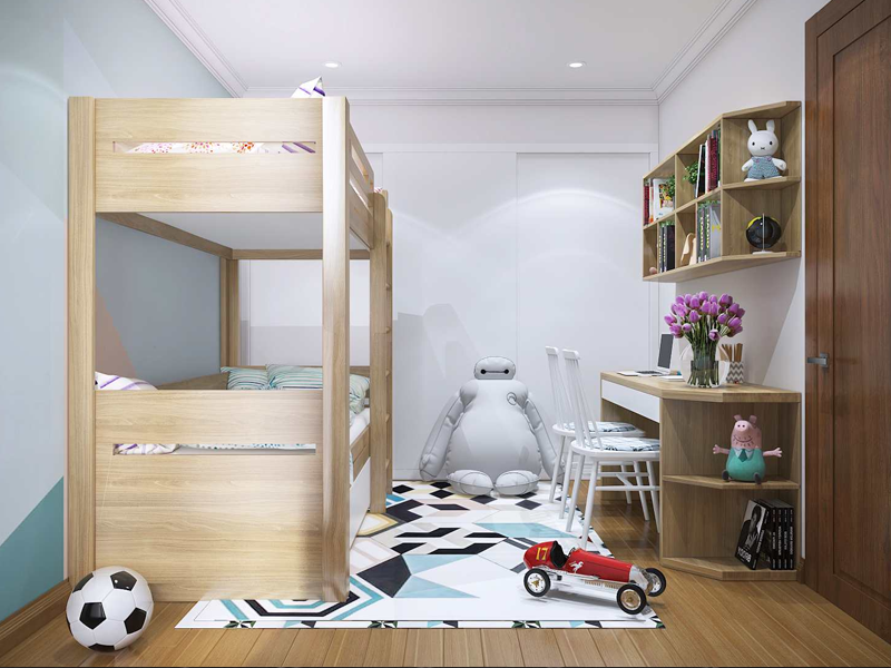 Với những phòng ngủ cho bé có diện tích siêu nhỏ, việc thiết kế nội thất phải hết sức khéo léo và hợp lý để có một không gian tiện nghi, hiện đại nhưng vẫn tạo cho căn phòng độ thông thoáng sang trọng